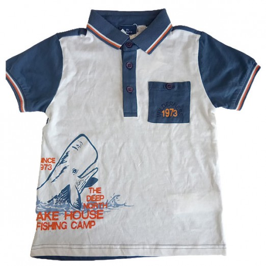 Blusa Infantil Golo Polo Branca Com Manga Curta 5 Anos Chicco