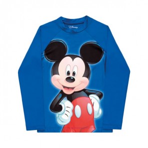 Blusa Infantil Tchibum Mickey Proteção Solar  Naval 3 Anos Kamylus