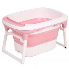 Banheira Infantil Dobrável Média Rosa Baby Pil