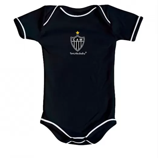 Body Bebê  Atlético  Preto G Torcida Baby Tam