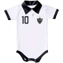 Body Infantil Atlético Branco e Preto Torcida Baby 02 A