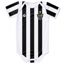 Body Infantil Atlético Com Proteção UV Branco e Preto Torcida Baby 02 A