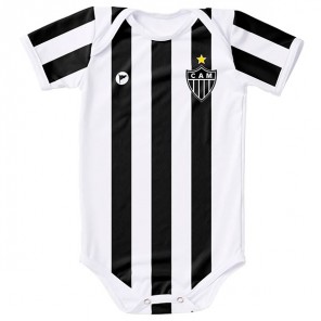 Body Bebê Atlético Com Proteção UV Branco e Preto Torcida Baby P