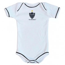 Body Infantil Atlético Branco e Preto Torcida Baby 02 A