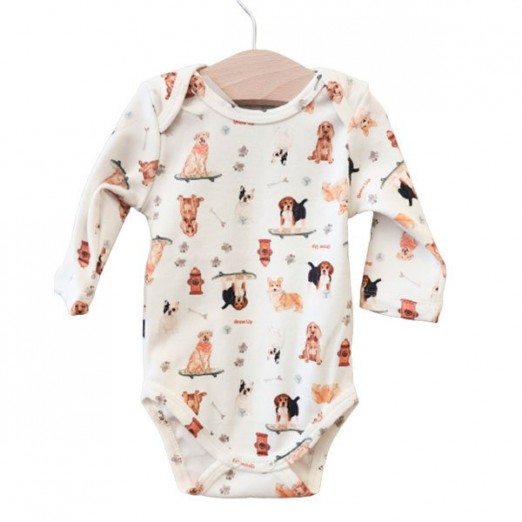 Body De Bebê Para Menino Off-White Estampado Grow Up De Algodão Tam 09 M