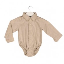 Body Social Infantil Masculino Chambrey Areia 01 Ano Laureh 