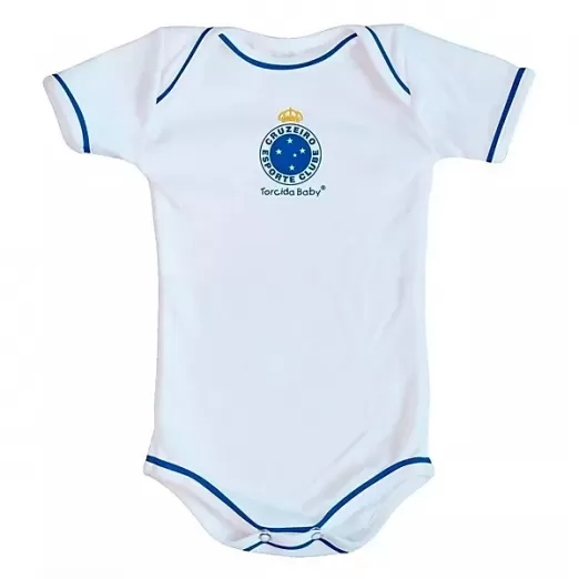 Body Bebê Cruzeiro esporte clube Branco G Torcida Baby