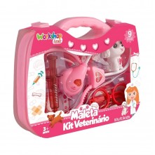 Maleta Kit Veterinário 9 itens +3 Anos Multikids