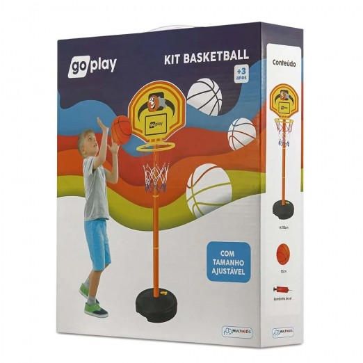 Kit Basketball Go Play Tamanho Ajustável +8 Anos Multikids