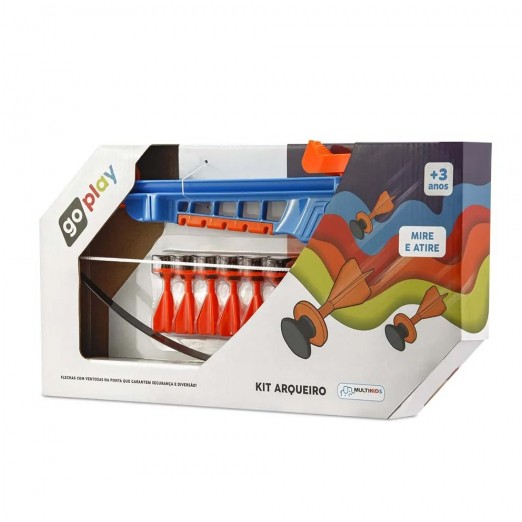 Kit Arqueiro Mire e Atire Flechas C/Ventosas 8 Anos Multikids