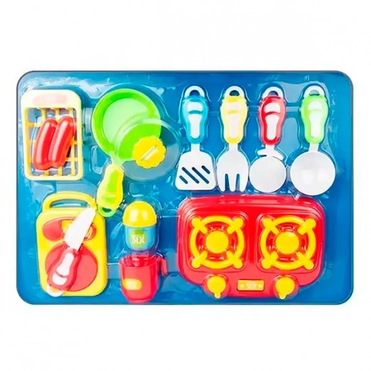 Brinquedo Infantil Brincando de Ser Kit Cozinha Animada Multikids +3A