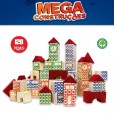 Brinquedo Infantil Mega Construções Com 120 Blocos Pais & Filhos