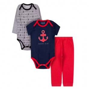 Kit Body Infantil Recém Nascido Sailor Cauã Baby 