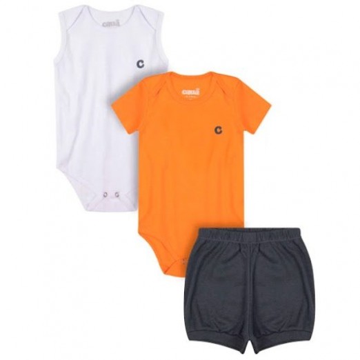 Kit Body Infantil Recém Nascido 100% Algodão Cauã Baby