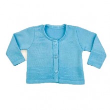 Casaco Infantil Azul Tricart Baby Tricô Tamanho P 