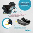 Cadeira Para Auto Infanti Holiday Black Intense 0 à 36kg 5 Posições de Recline