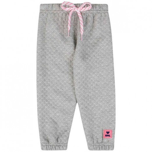 Calça Matelassê Infantil  Para Menina Cinza Kamylus Tam 01 Ano