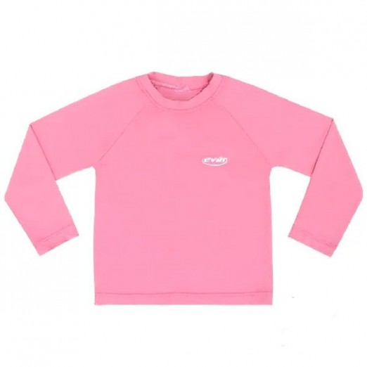 Camiseta Infantil Rosa Everly Tam 06 UV50+ Manga Longa