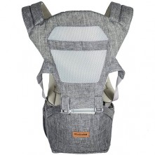 Canguru Para Bebê Seat Air Cinza 4 Meses Kababy