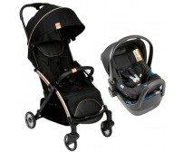 Carrinho Bebê Goody Plus Black Eco e Bebê Conforto Kaily Chicco