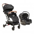 Carrinho Para Bebê Sprint 2 Travel System Acopla Bebê Conforto Casulo Click 415 Preto Kiddo