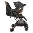 Carrinho Para Bebê Sprint 2 Travel System Acopla Bebê Conforto Casulo Click 415 Preto Kiddo