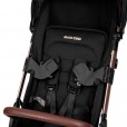 Carrinho Para Bebê Maxi Cosi Eva Essential Travel System Black Champagne Com Capota Ampla Acopla Bebê Conforto