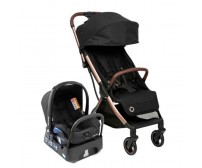 Carrinho De Bebê Maxi Cosi Travel System Eva Ts Trio Black Champagne 