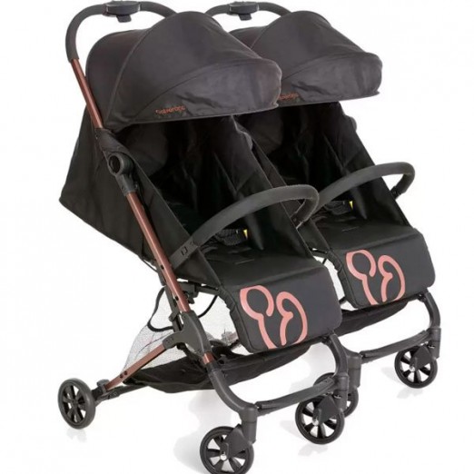 Carrinho De Bebê Galzerano Travel System Duolee Duo Preto E Cobre Desde O Nascimento Até 15kg