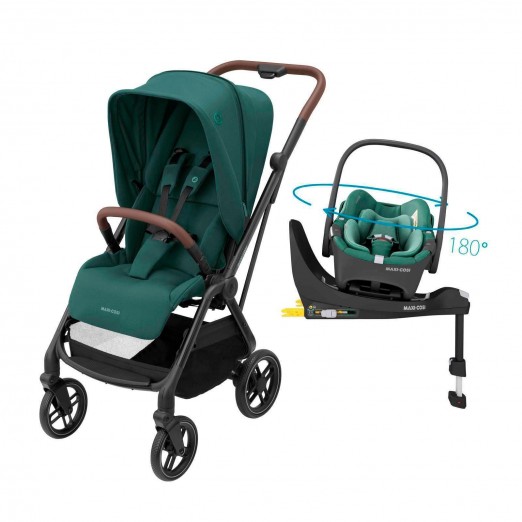 Carrinho Bebê Maxi Cosi  Travel System Leona2 Bebê + Conforto Pebble Fechamento Automático