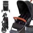 Carrinho De Bebê Abc Design Treviso 3 Woven Black Com Couro Travel System Acopla Bebê Conforto Tulip