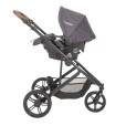 Carrinho Para Bebê Trek 5227acc Travel System Acopla Bebê Conforto Cozycot Cinza Chumbo Kiddo