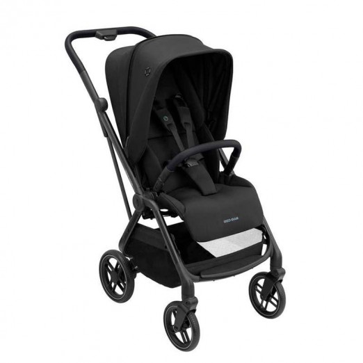 Carrinho Bebê Maxi Cosi Travel System Leona2 Essencial Black Fechamento Automático