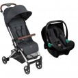 Carrinho De Bebê Abc Design Ping Two Storm Compacto 22kg e Bebê Conforto Tulip Preto