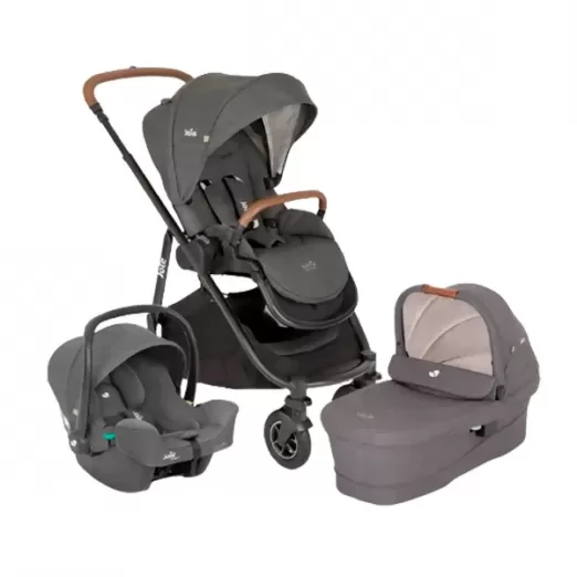 Carrinho de Bebê Versatrax  Acompanha Bebê Conforto I-Snug 2 e Moises Ramble XL Gray Cycle 22Kg