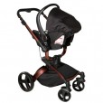 Carrinho Para Bebê Travel System Vulkan Preto Acopla O Bebê Conforto Cocoon Galzerano