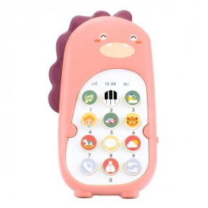 Brinquedo Infantil Celular Dinossauro Musical Rosa Pimpolho