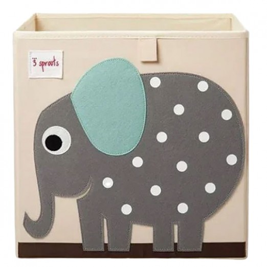 Cesto Organizador Quadrado Elefante 3 Sprouts