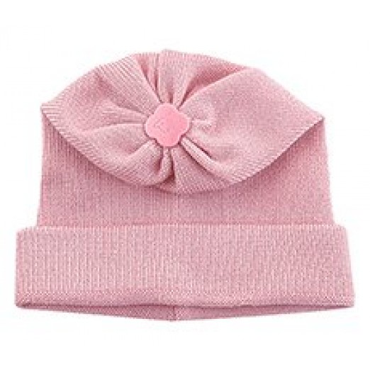 Touca Infantil em Tricot G Rosa Tricart