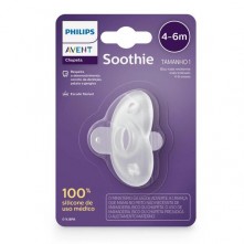 Chupeta Soothie Transparente Avent 4-6M