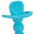 Colher De Silicone Infantil Com Travas De Segurança Azul Nûby