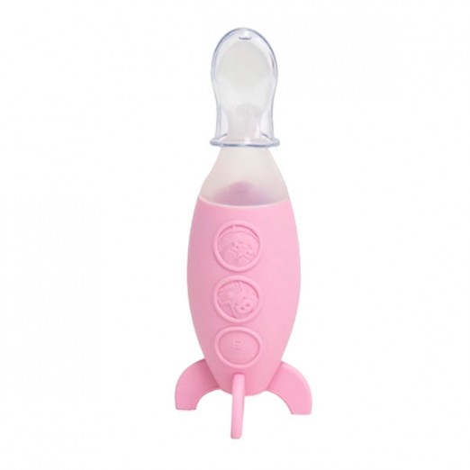 Colher Dosadora De Papinha Infantil Em Silicone Rosa Marcus & Marcus