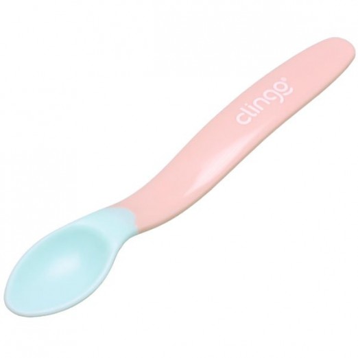 Colher De Silicone Infantil Termossensível Colors Rose Clingo