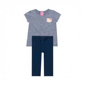 Conjunto Bebê Feminino Azul Marinho M Kamylus