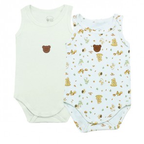 Conjunto Body Bebê Bichinhos Off White Mini Bear M