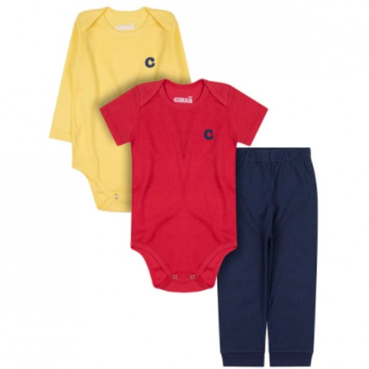 Kit Body Infantil Para Bebês 100% Algodão Cauã Baby