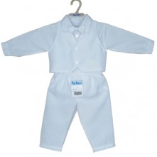 Conjunto Batizado Infantil Branco Piu Ducci 02A