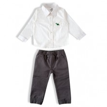 Conjunto Infantil Off White e Cinza Tip Top 04 A