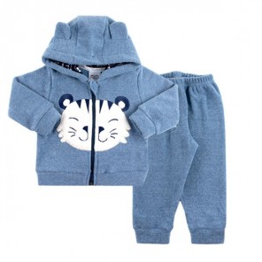 Conjunto Moletom Bebê Azul Rosebud GG