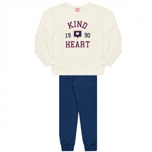 Conjunto de Moletom Infantil Feminino 4 Anos Kamylus